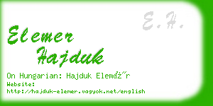 elemer hajduk business card